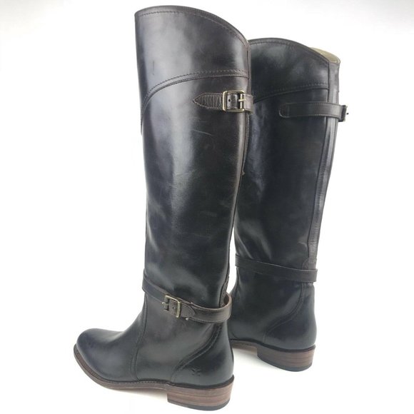 Frye Womens Boots Tall Dorado Riding Leather - Picture 2 of 8